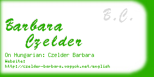 barbara czelder business card